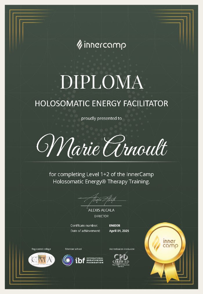 Diplôme Innercamp de Marie Arnoult