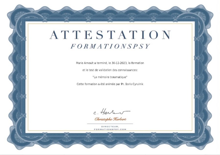 Attestation Formationspsy